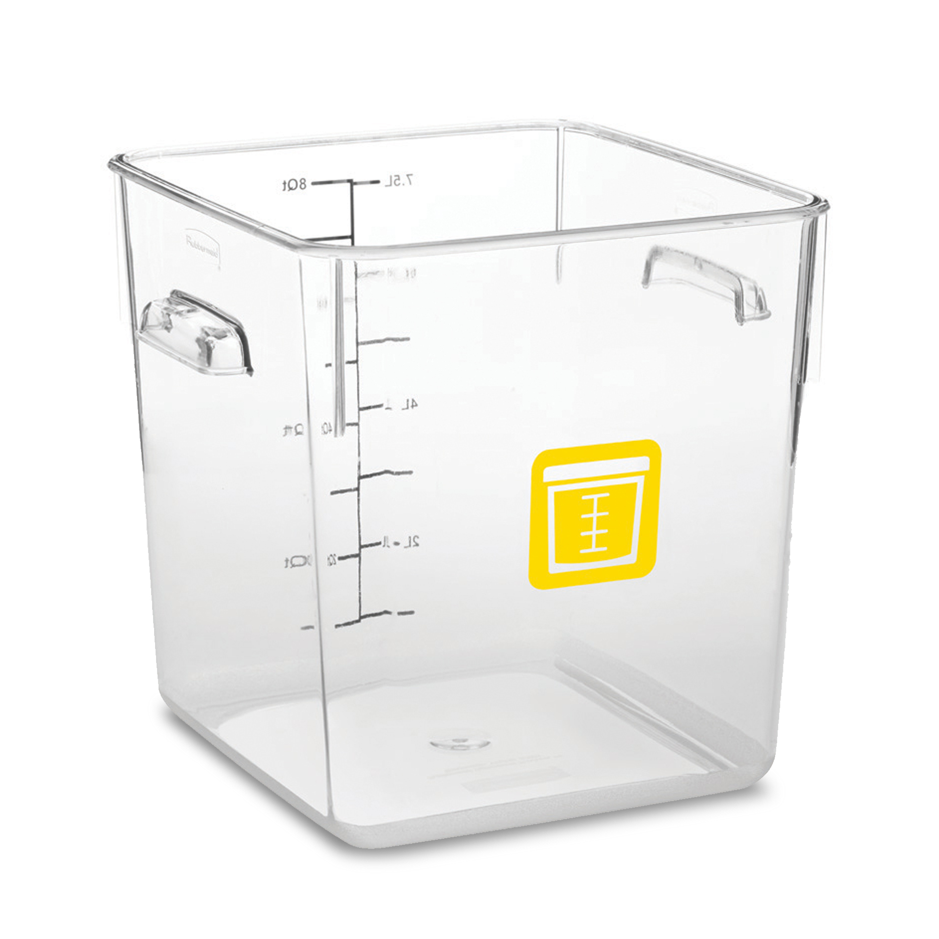 กล่องเก็บวัตถุดิบอาหารสี่เหลี่ยม Color-Coded Square Container Clear ขนาด 8 qt สีเหลือง
