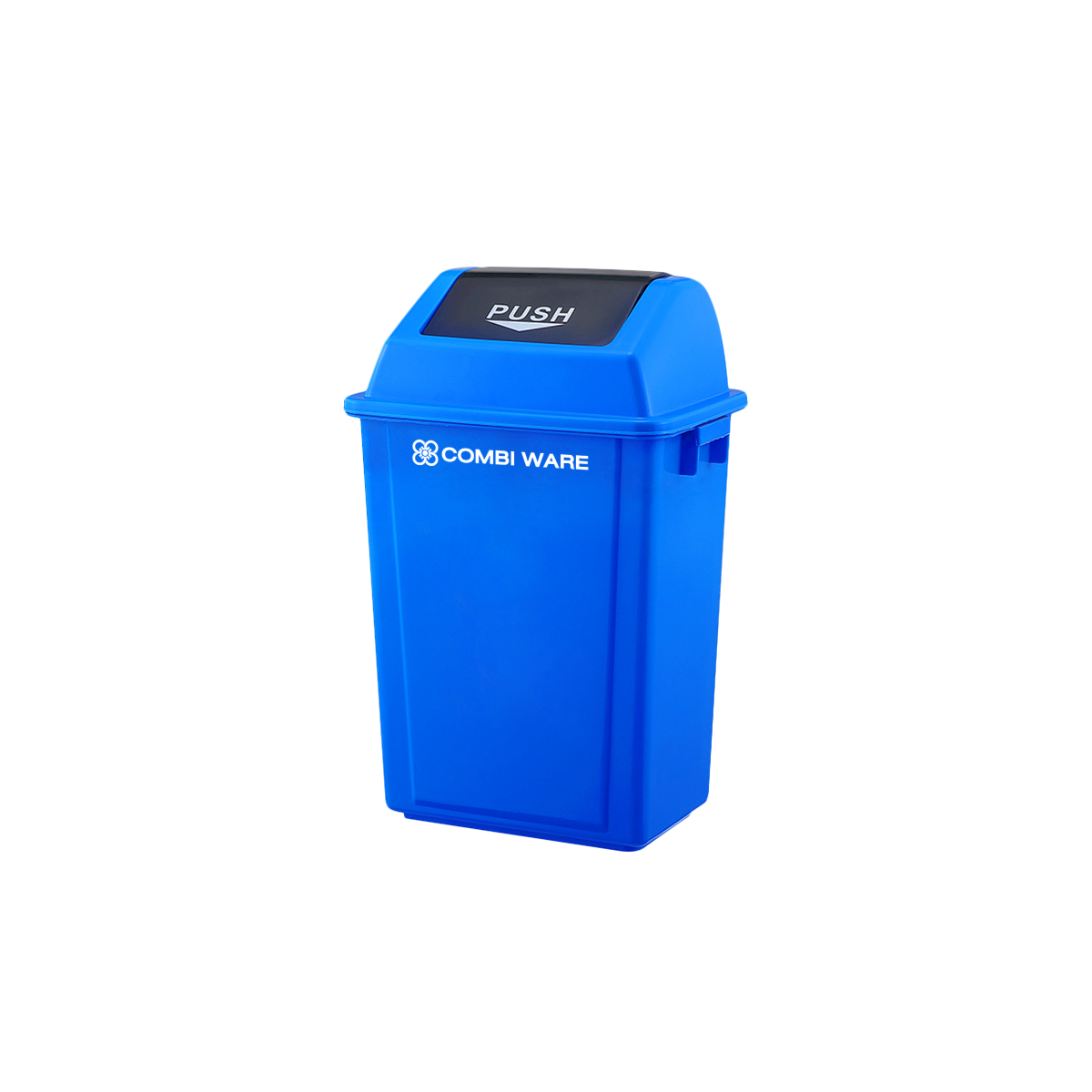 ถังขยะพลาสติก แบบฝาผลัก ขนาด 20 ลิตร สีน้ำเงิน
