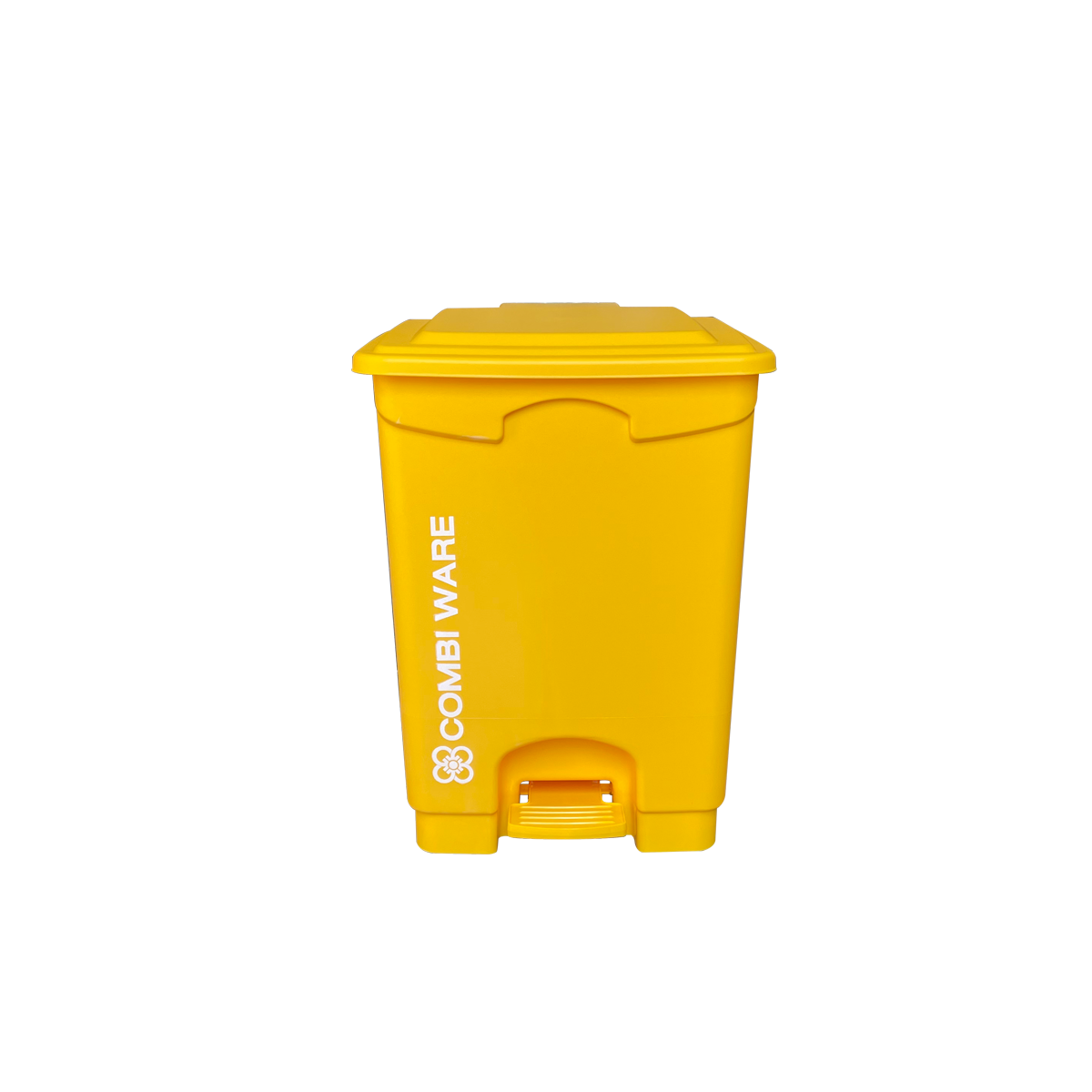 ถังขยะพลาสติก ขนาด 20 ลิตร แบบมีเท้าเหยียบ สีเหลือง