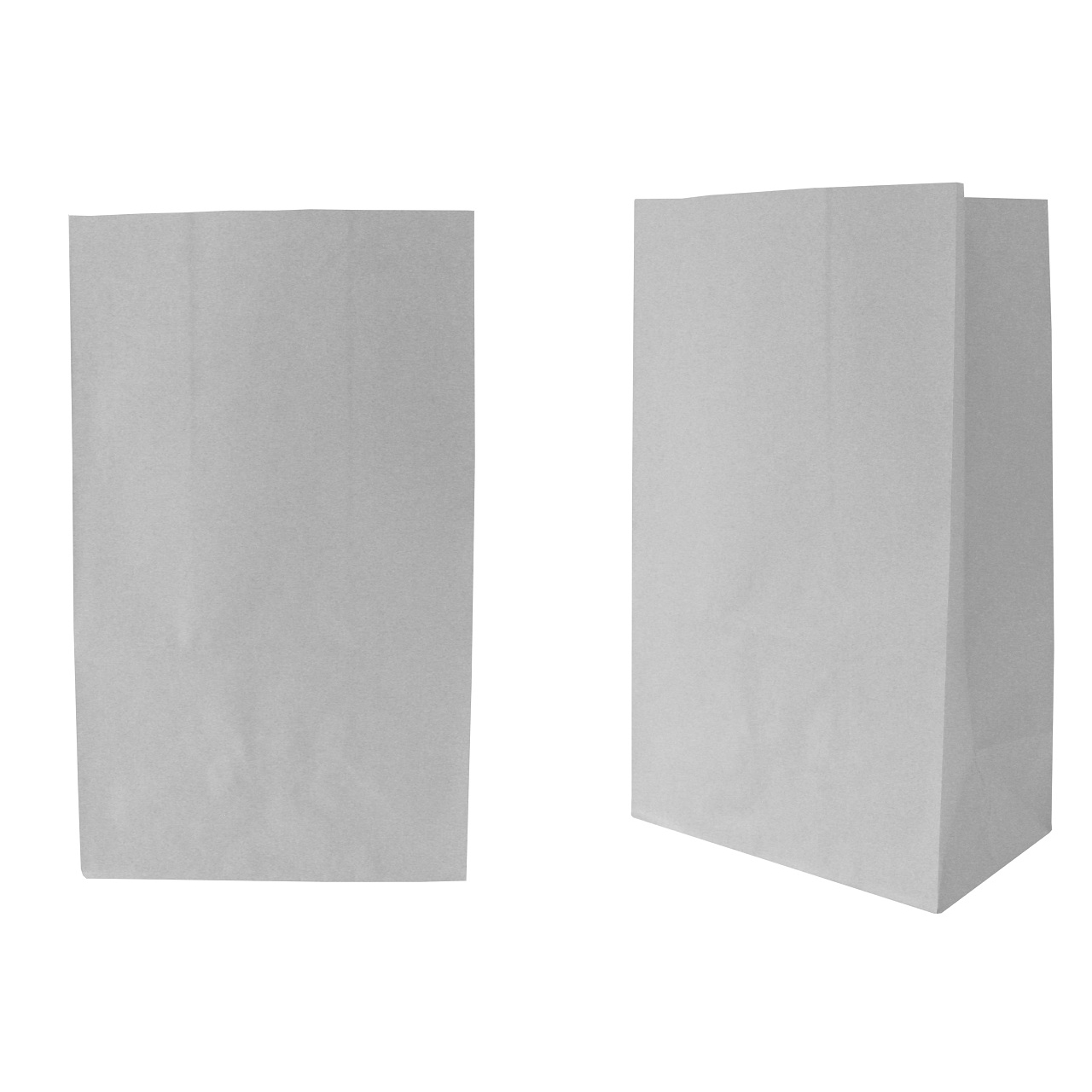 ถุงกระดาษมีก้น 50 แกรม สีขาว ขนาด 13x8x22 cm. (20 ใบ/แพ็ค)