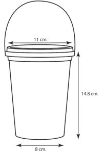 แก้วพลาสติก ฝาเรียบ พร้อม หู 30 Oz. (400ML) สีชมพู (20PC/PACK)