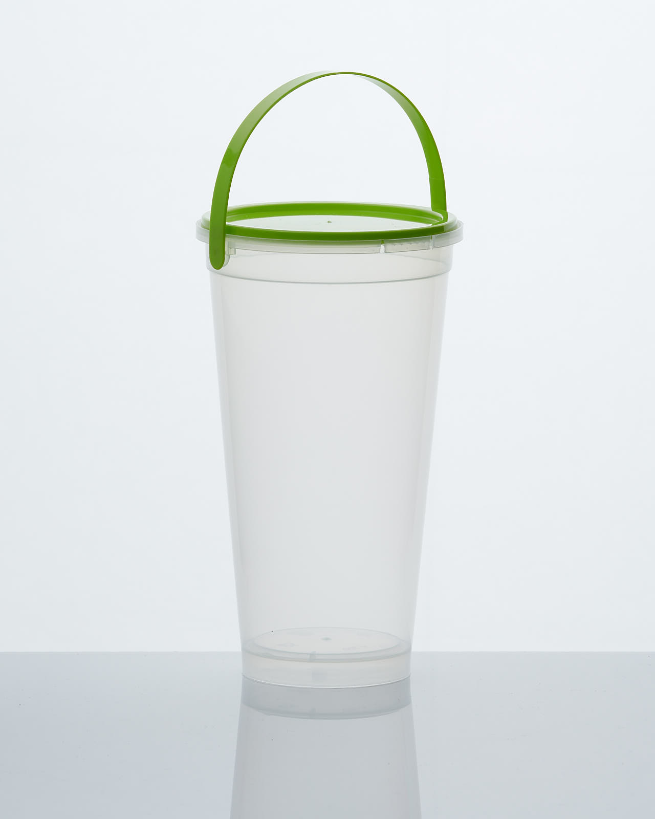 แก้วพลาสติก ฝาเรียบ พร้อม หู 28 Oz. (400ML) สีเขียว (20PC/PACK)