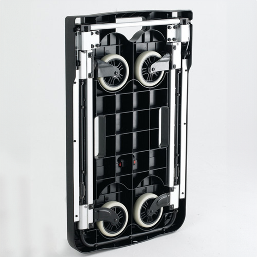 รถเข็นชั้นเดียวพับเก็บได้ 4 ล้อ Aluminum Portable Trolley 150Kg.