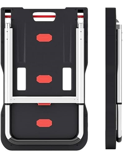 รถเข็นชั้นเดียวพับเก็บได้ 4 ล้อ Aluminum Portable Trolley 150Kg.
