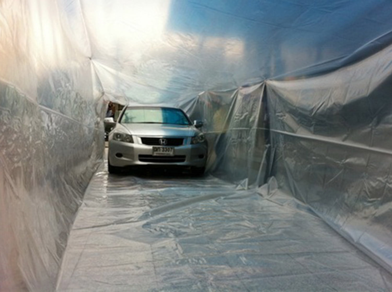 ถุงพลาสติก ถุงพลาสติกคลุมรถ ถุงห่อรถ กันน้ำท่วม Proof Car Plastic Bag 175 Mircon