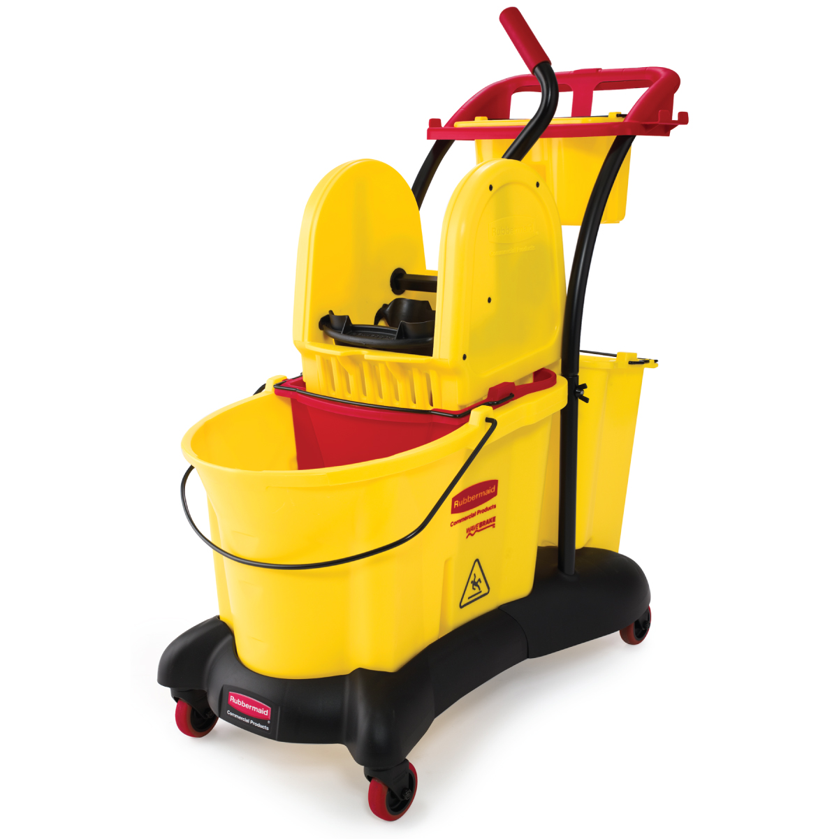 ถังบีบม็อบ 33.1 ลิตร แบบรถเข็น WaveBrake® 35 QT Mopping Trolley Down Press สีเหลือง