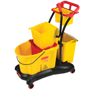 ถังบีบม็อบ 33.1 ลิตร แบบรถเข็น WaveBrake® 35 QT Mopping Trolley Side Press สีเหลือง